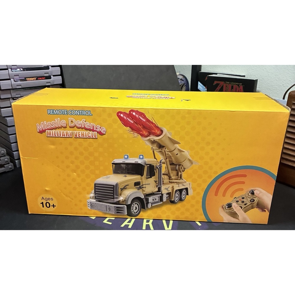 RC Remote Control Military Army Truck Vehicle Toy LED Rocket Launcher Toy Xmas